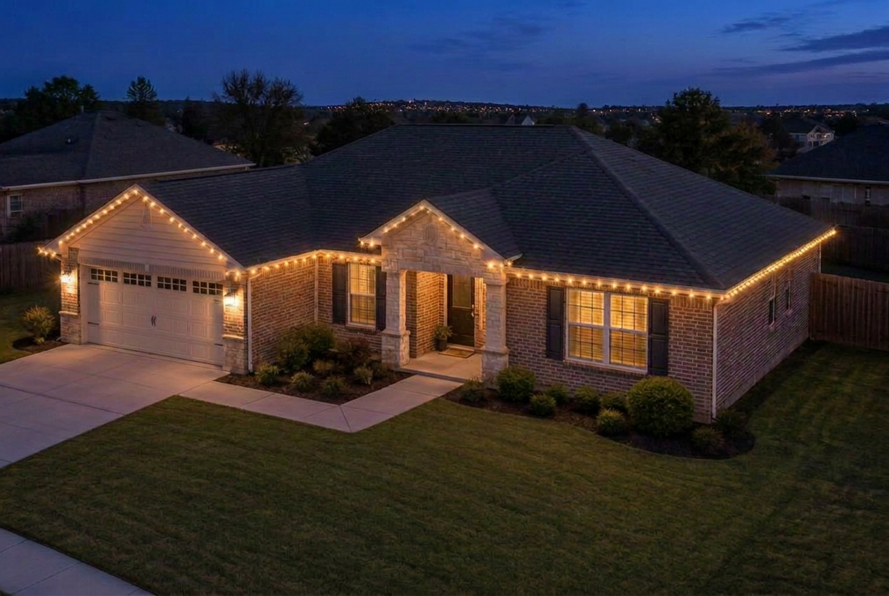 Full Perimeter Christmas lighting example